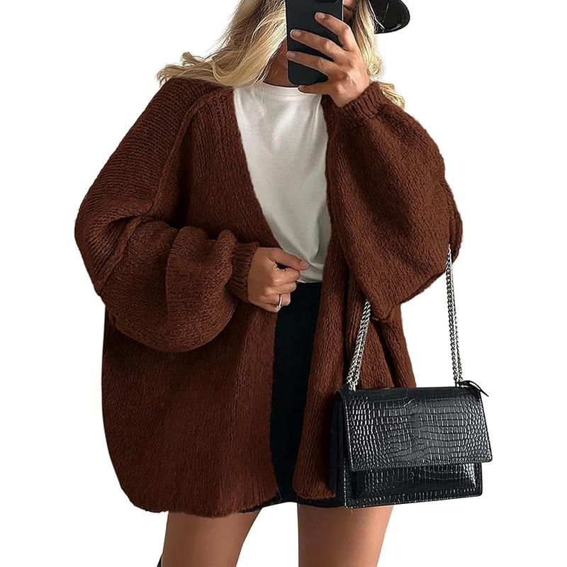 VERONIKA™ | - Oversized Fit Lantern Sleeve Autumn Knit Cardigan