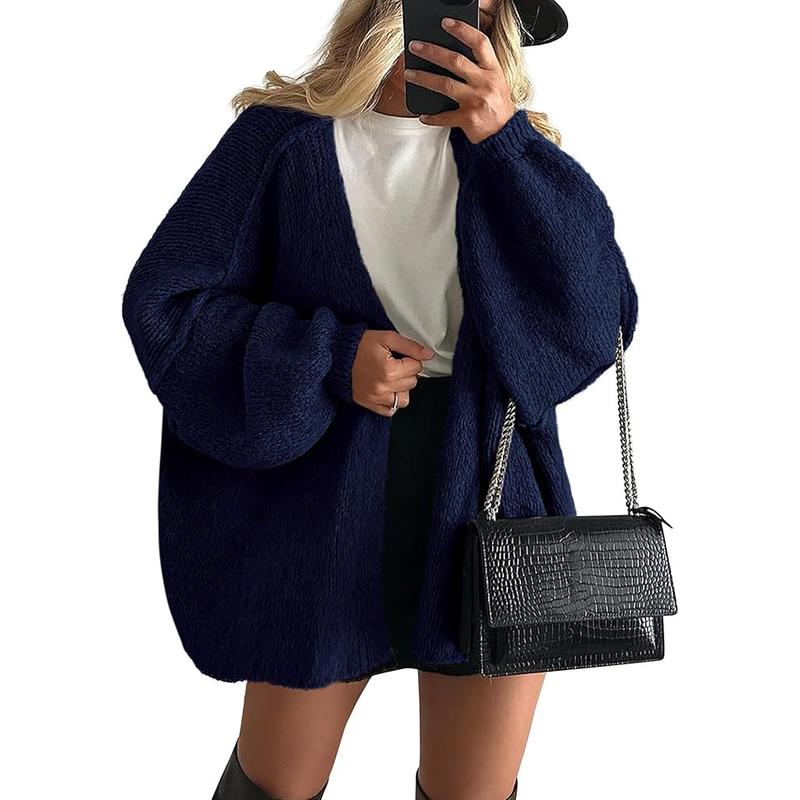 VERONIKA™ | - Oversized Fit Lantern Sleeve Autumn Knit Cardigan