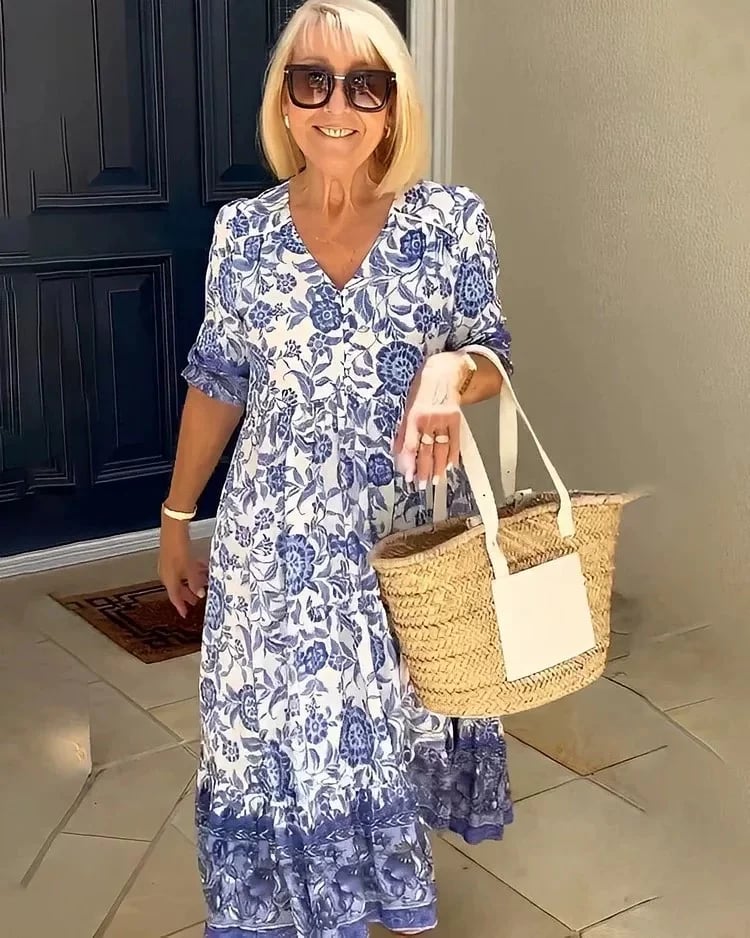 Rosetta™ | V-Neck Bohemian Dress