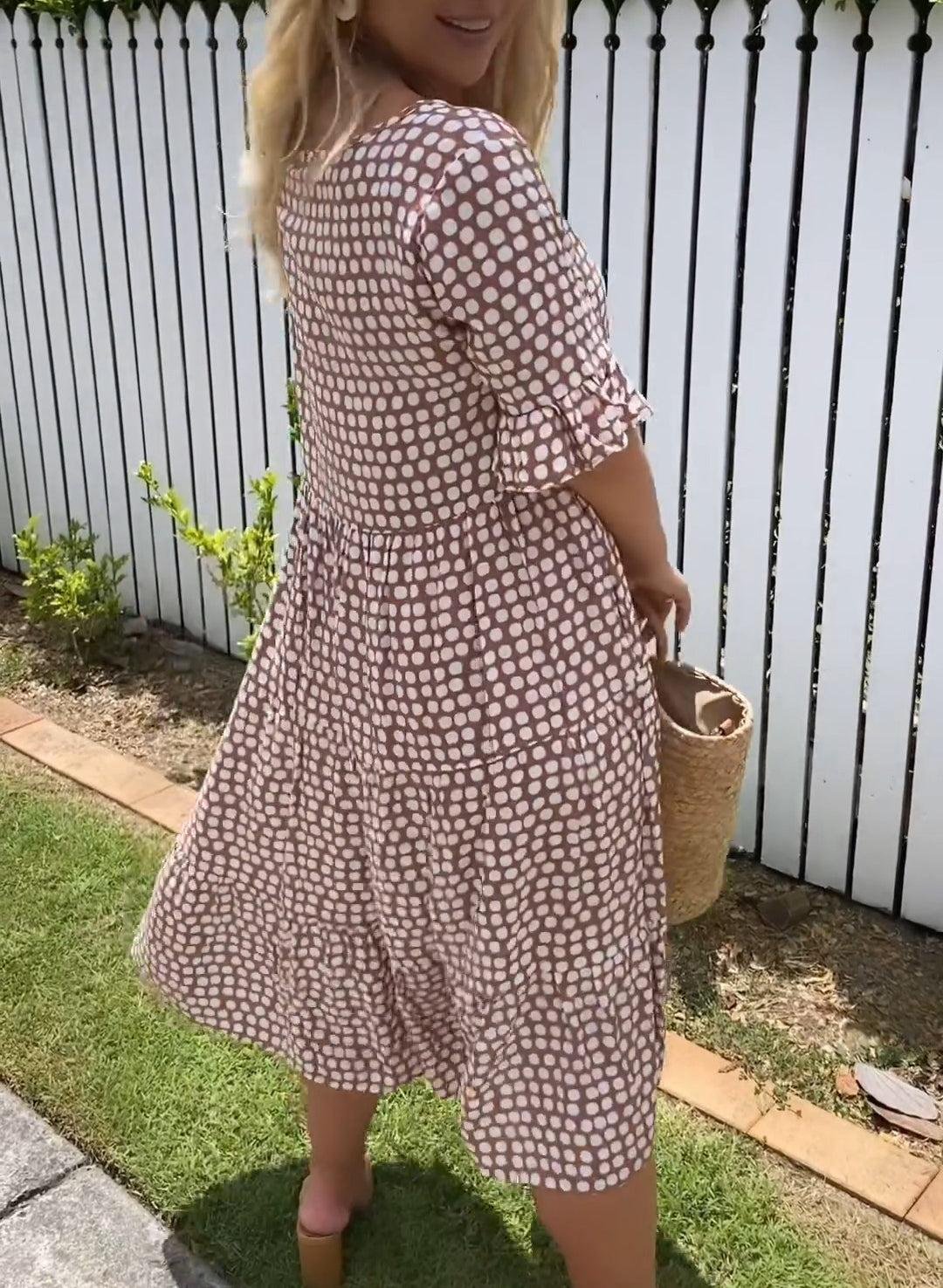 Julia™ | Short-Sleeve Midi Dress