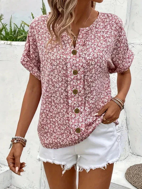 Amira™ | - Floral Button-Up Blouse