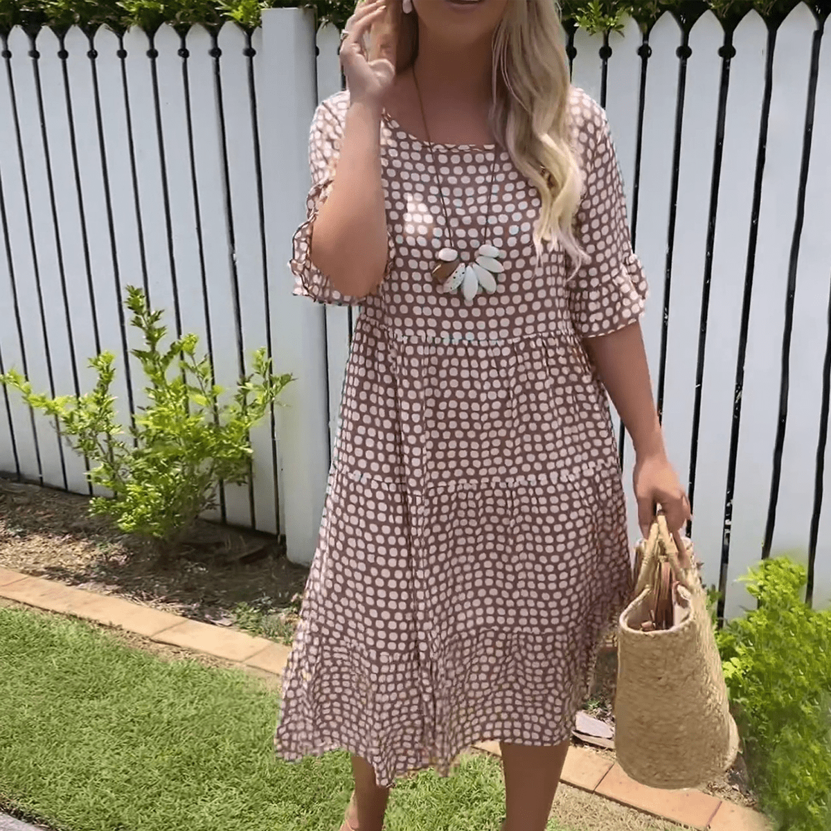 Julia™ | Short-Sleeve Midi Dress