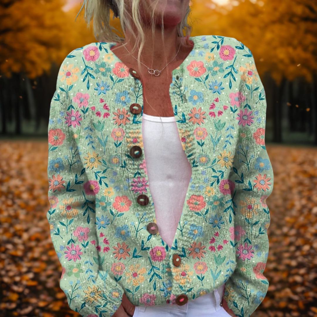 Amy™ | - Floral Design Cardigan