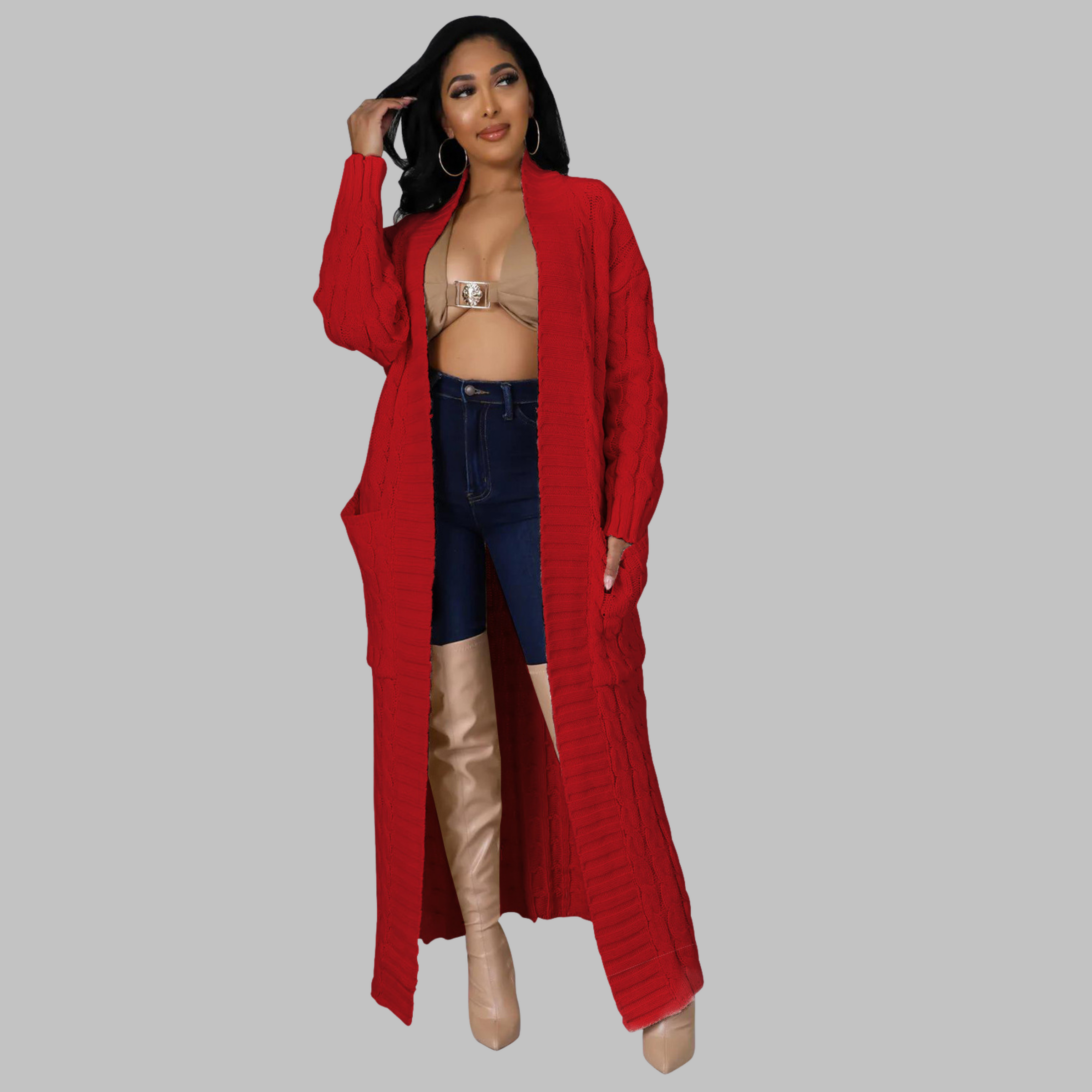 JACKIE™ | - Casual Long-Sleeve Long Cardigan