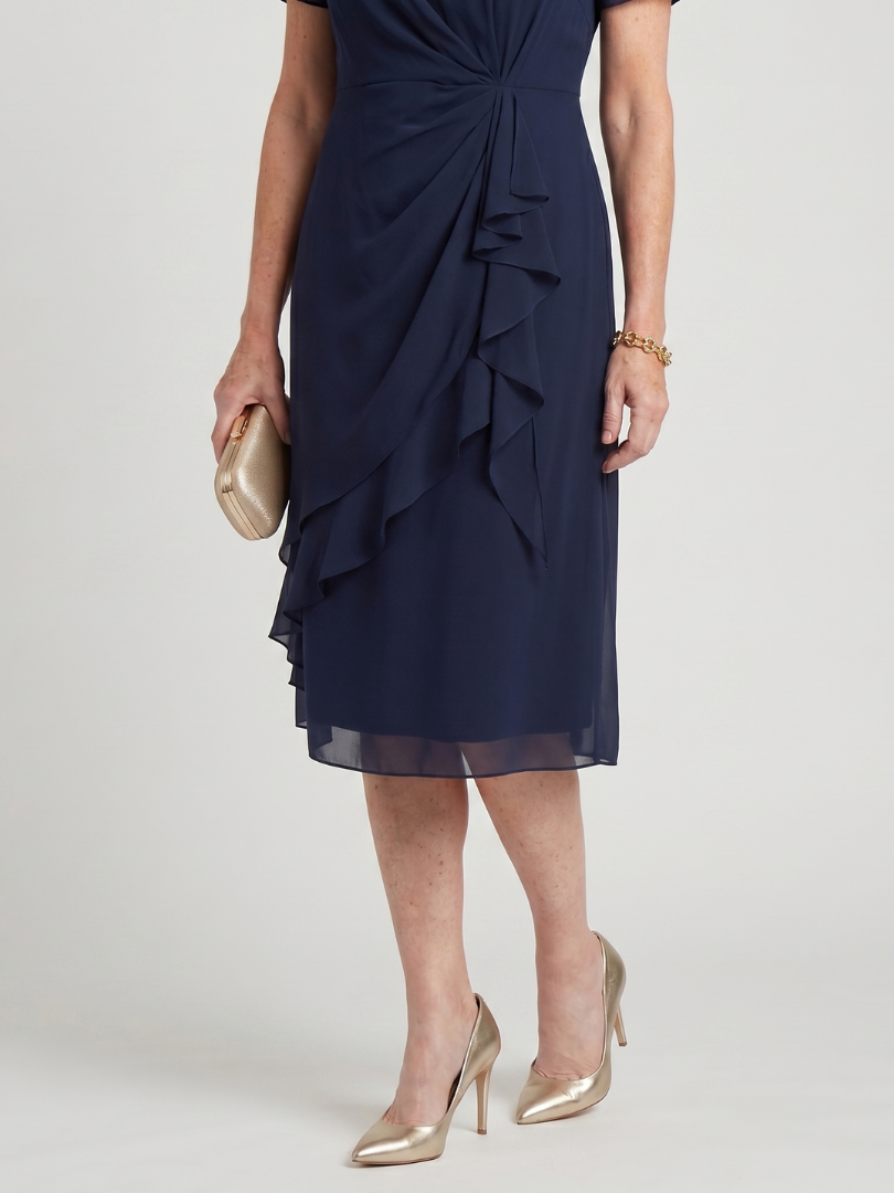 Blake™ | Elegant Chiffon Draped Dress