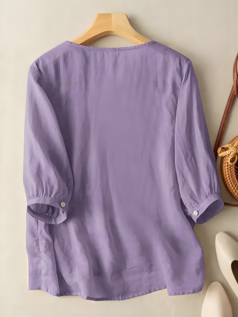 Violet™ | Embroidered Boho Blouse