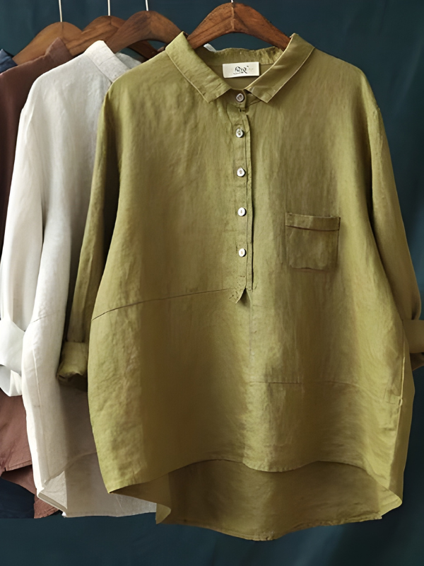 Stella™ | Women's Linen Long Sleeve Shirt