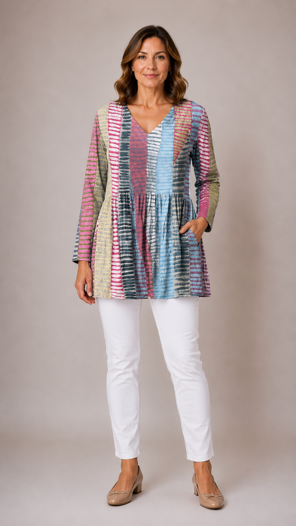 Margo™ | Long Blouse with V-Neck