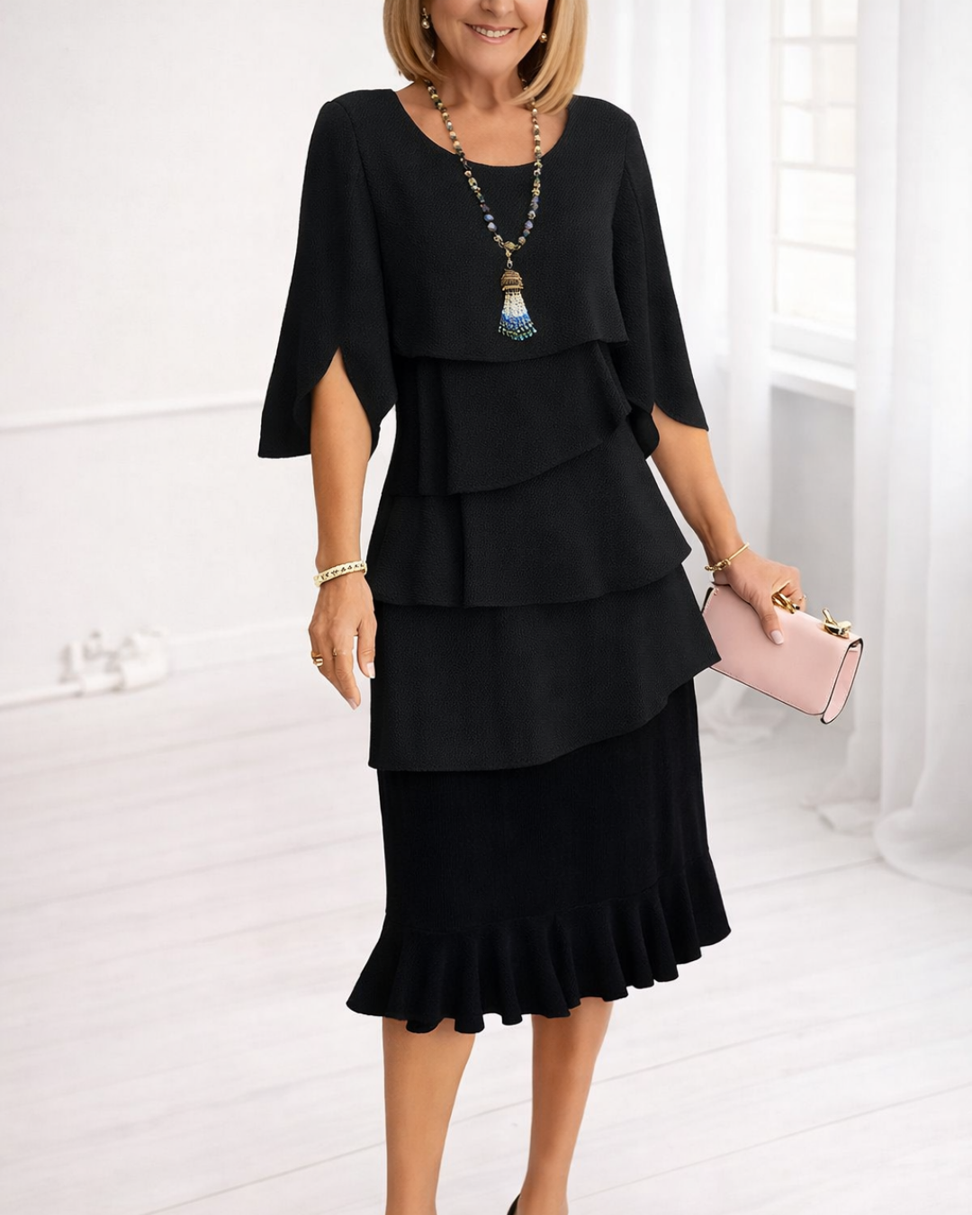 Elizabeth™ | Ruffle Midi Dress