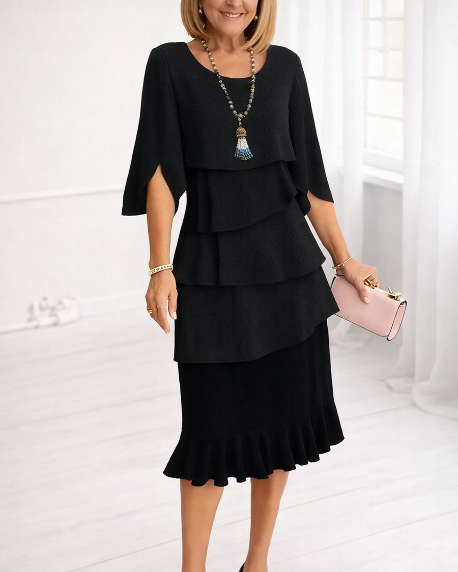 Elizabeth™ | Ruffle Midi Dress