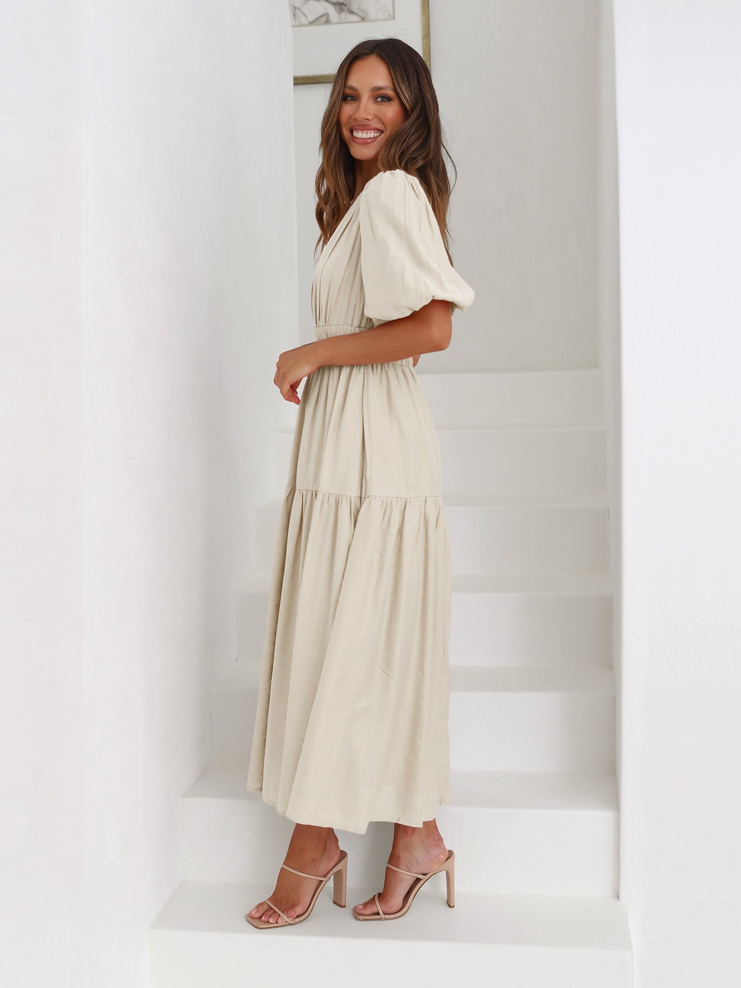 Aurielle™ | V-Neck Flow Dress