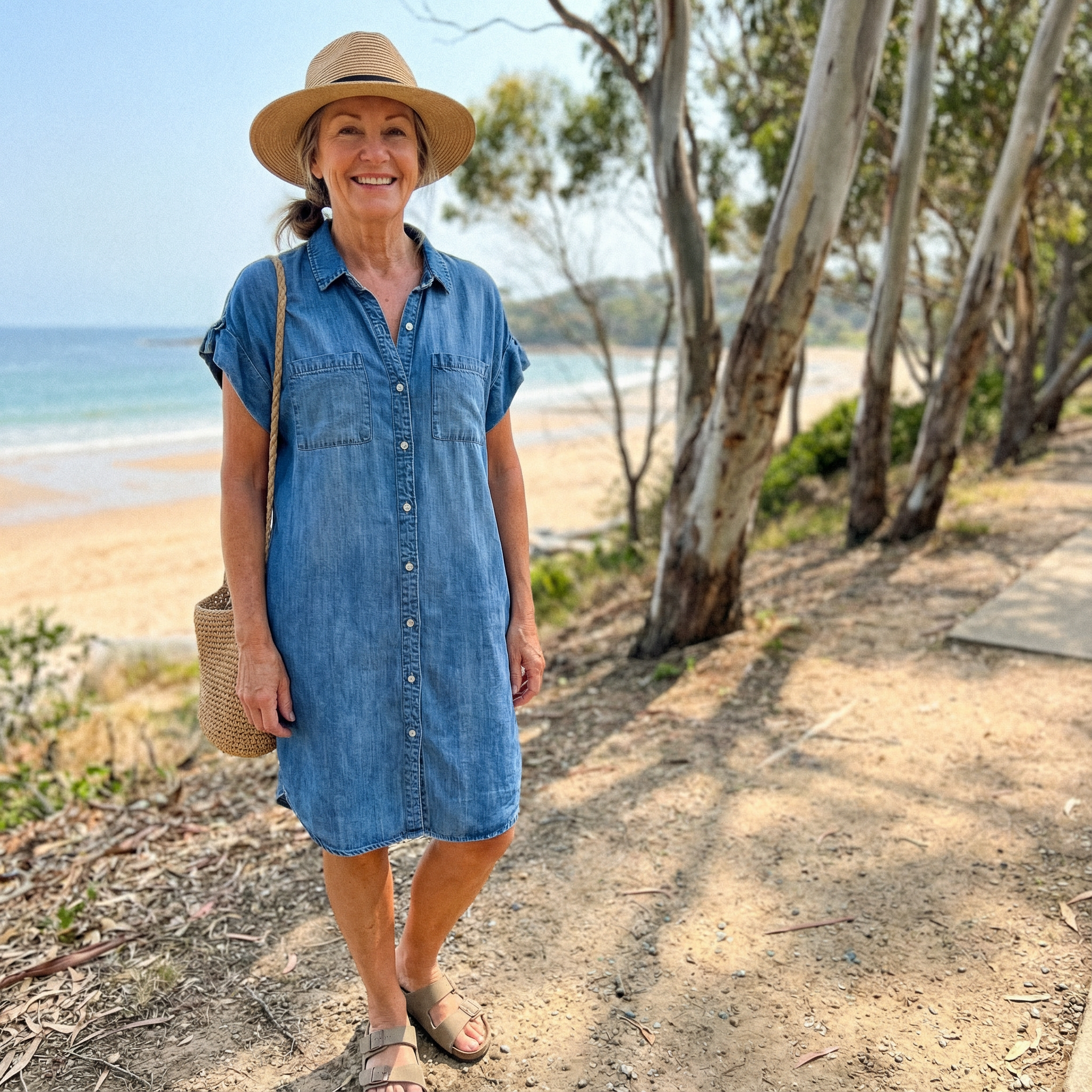 Natalie™ | Casual Denim Print Dress