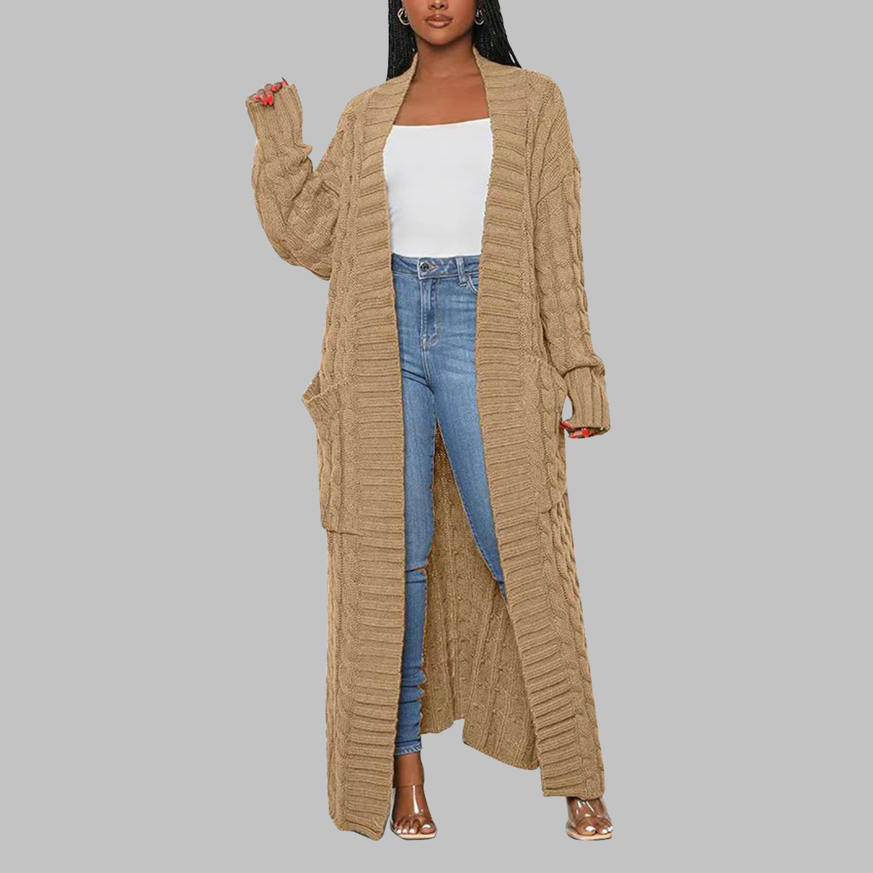 JACKIE™ | - Casual Long-Sleeve Long Cardigan