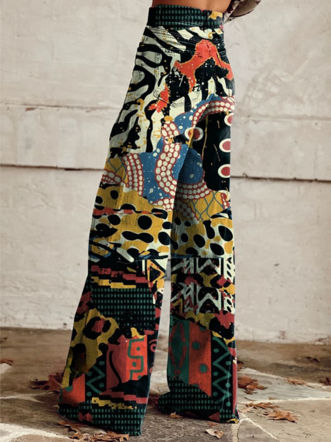 FELICITY™ | - Artistic Print Wide-Leg Pants
