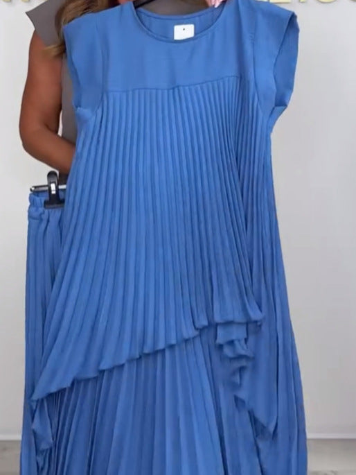Sherry™ | Pleated Midi Top & Wide-Leg Pants Set