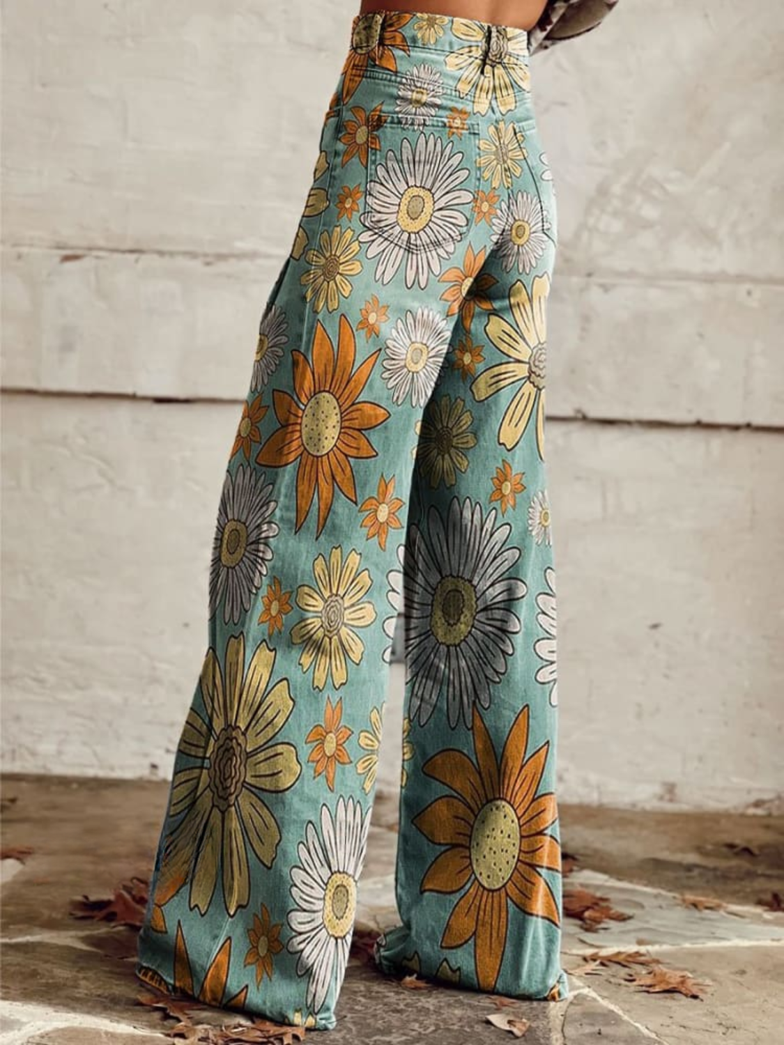 DAISY™ | - Vintage Floral Wide-Leg Pants