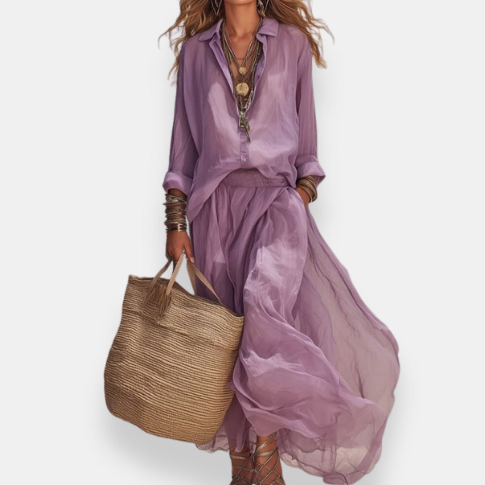 Clementine™ | Blouse and Pleated Skirt Set