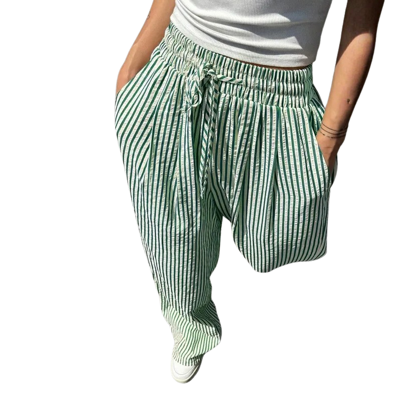 BELINDA™ | – Classic Striped Print Summer Trousers