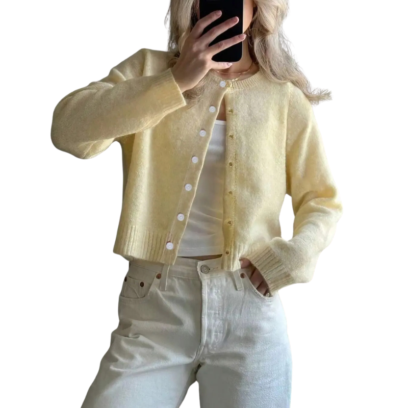 LEXA™ | – Cosy Round Neck Buckle Cardigan