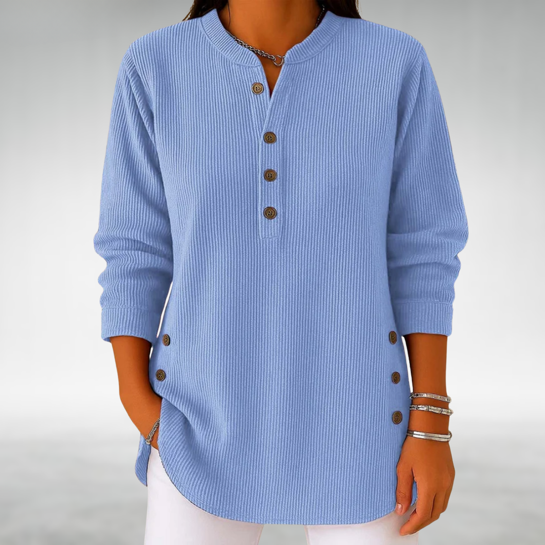 Lilian™ | Retro Corduroy V-Neck Top