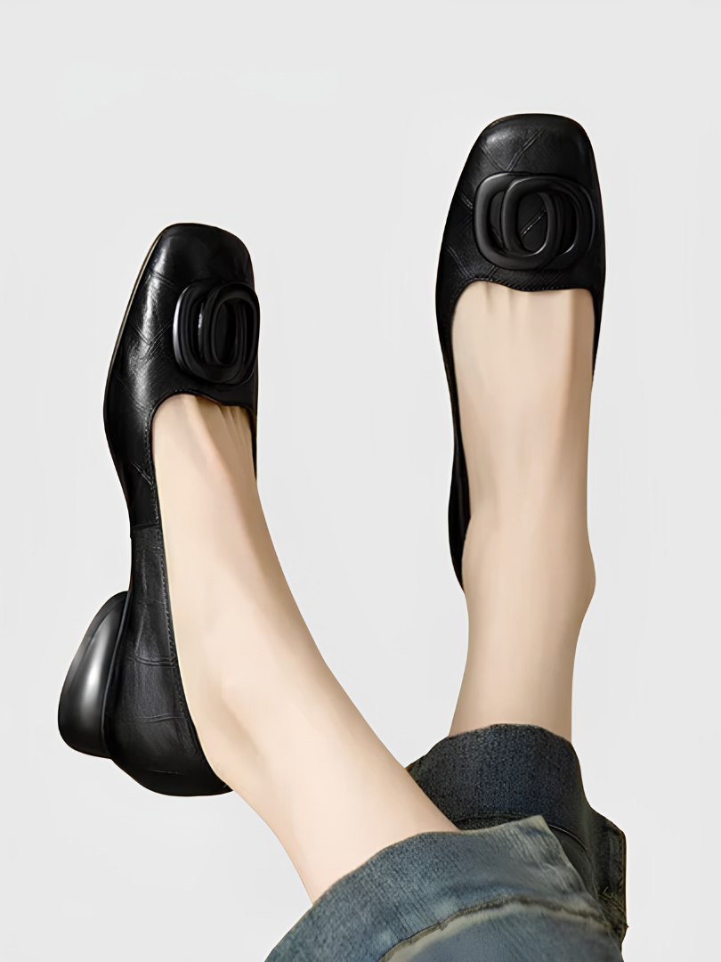 Faith™ | Elegant Leather Ballet Flats