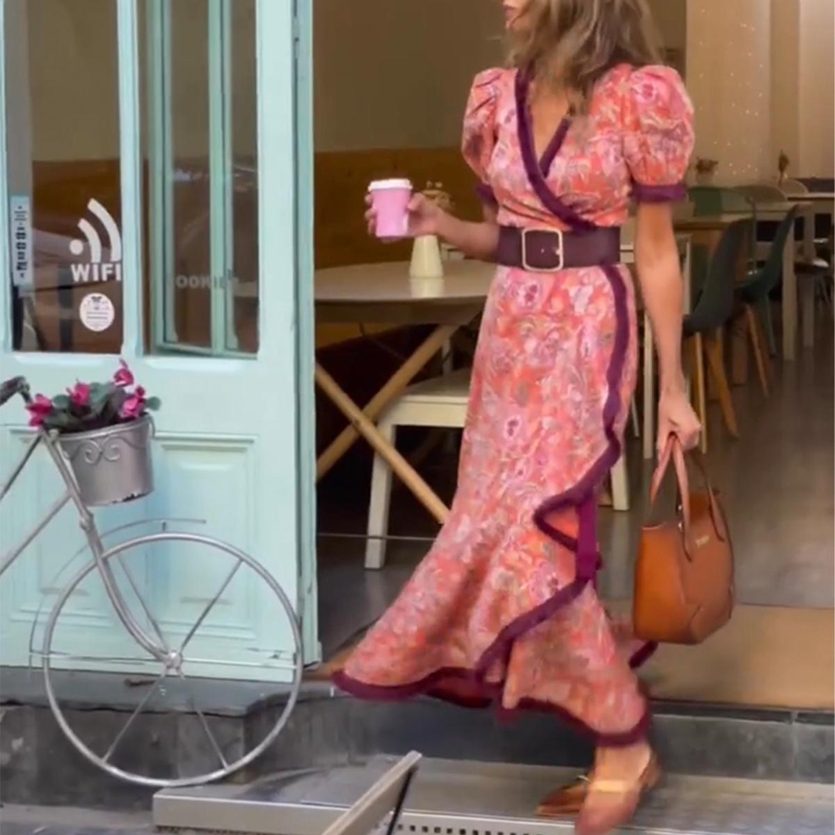 Angel™ | Elegant Puff-Sleeve Maxi Dress