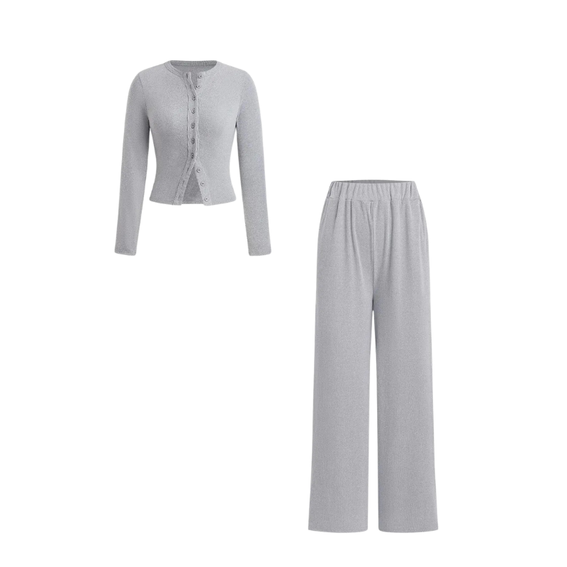 CASTIEL™ | – Stylish Ribbed Two Piece Casual Set