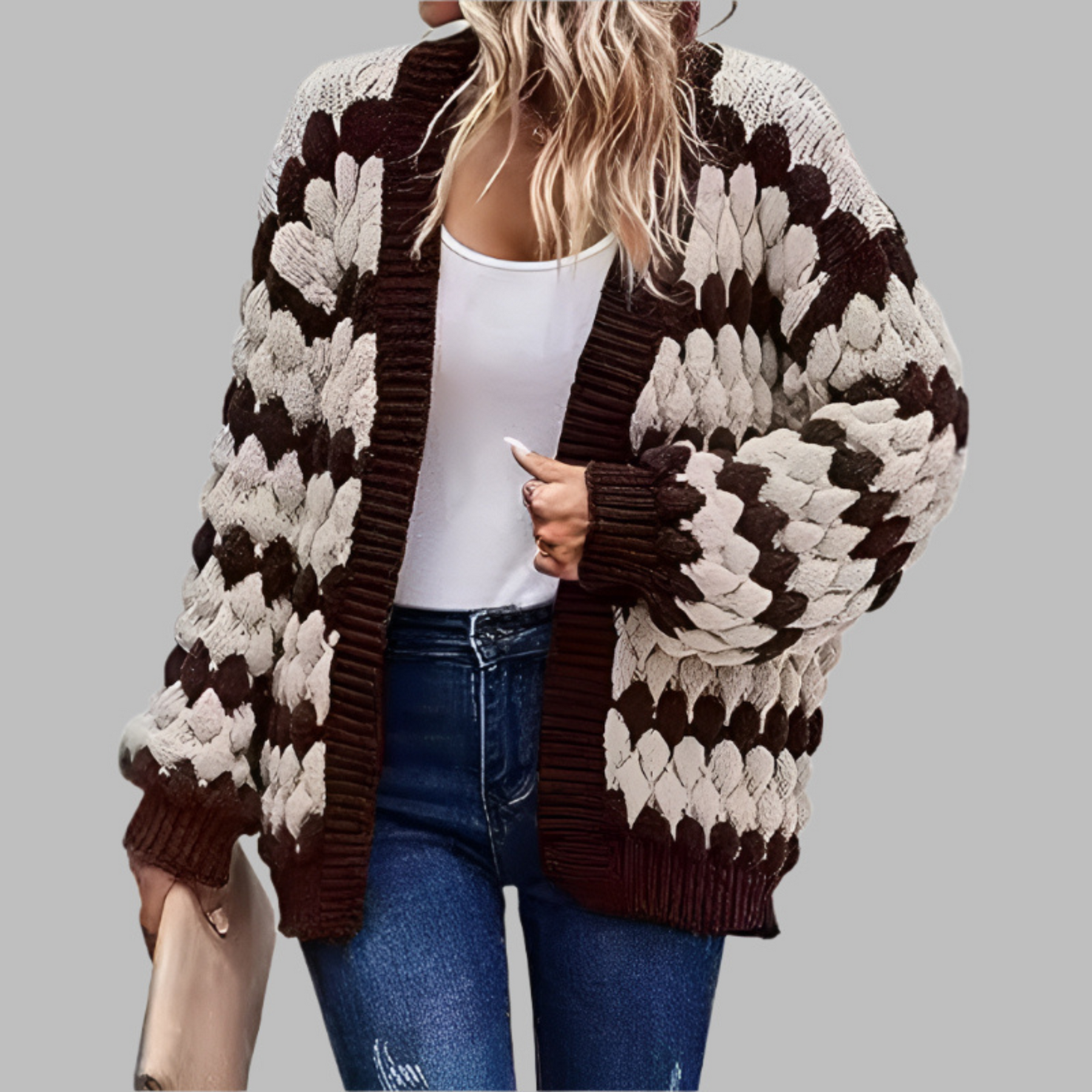 SALVACION™ | – Casual Long Sleeve Drop Shoulder Cardigan
