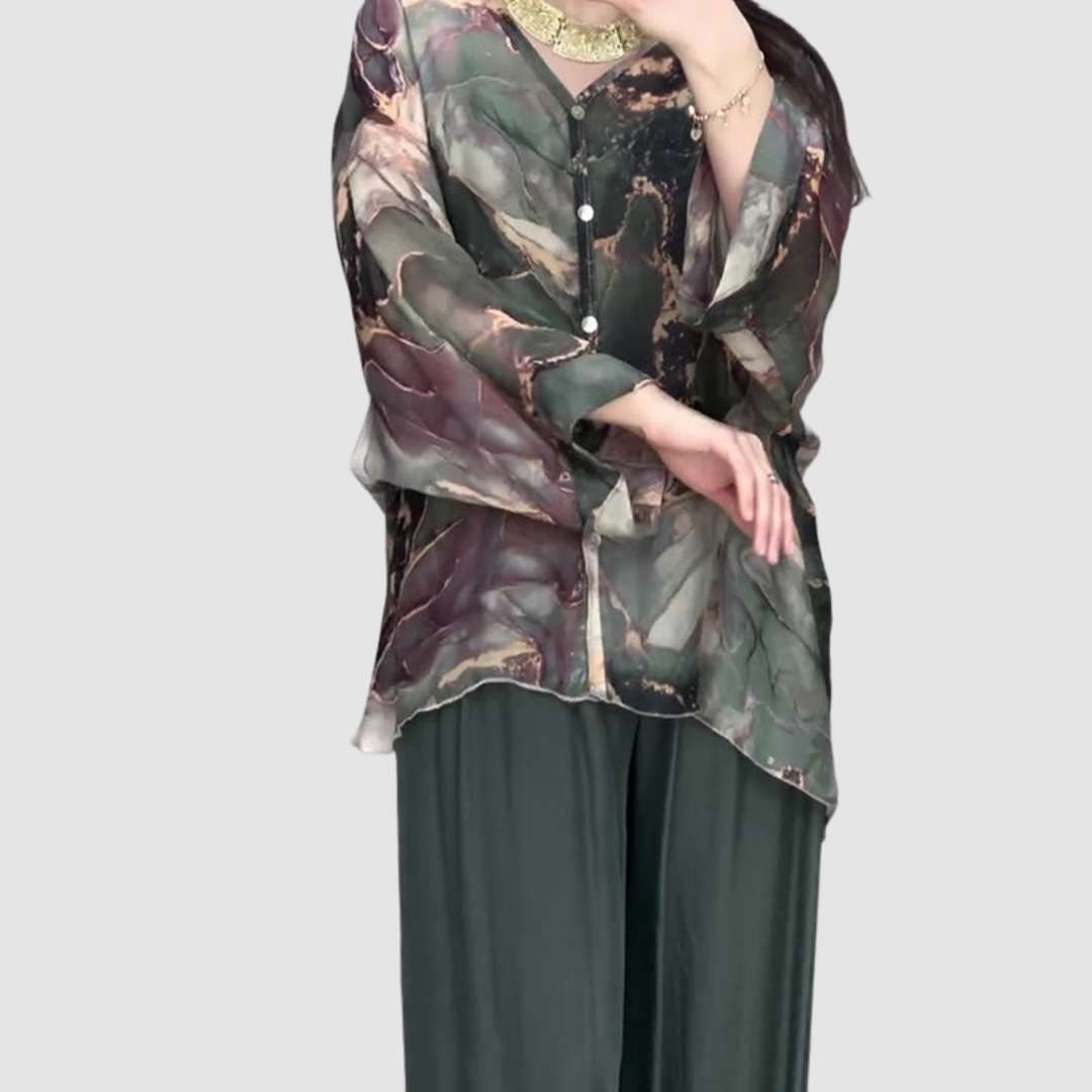 Aurora™ | Elegant Printed Two-Piece Set