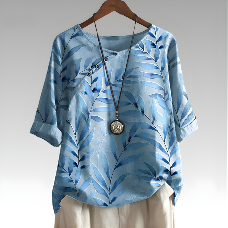Lusette™ | Nature-Inspired Button Detail Top