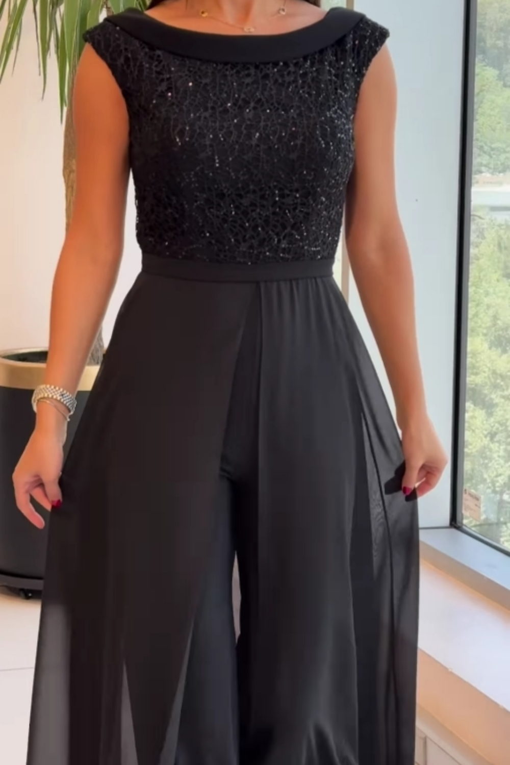 Fontella™ | Textured Tulle Jumpsuit