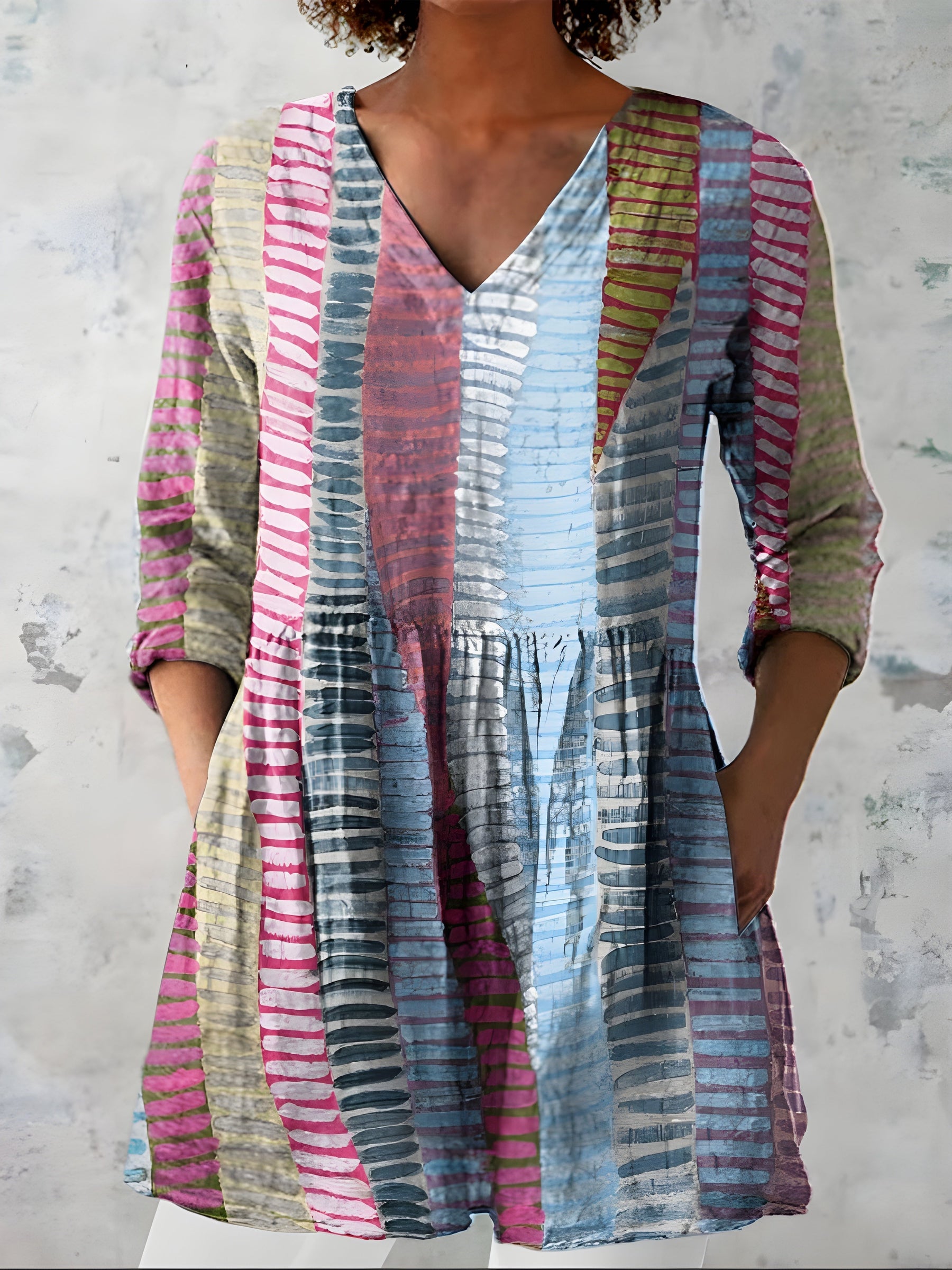 Margo™ | Long Blouse with V-Neck