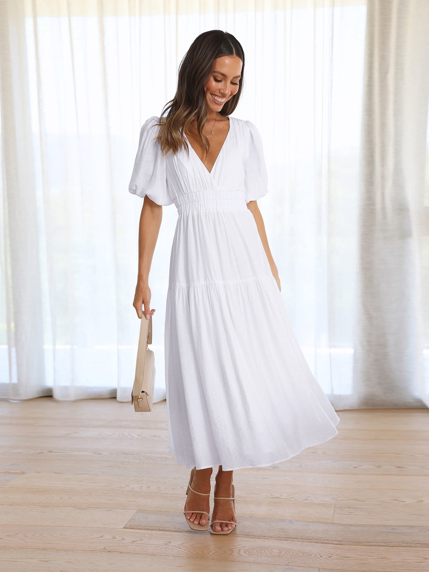 Aurielle™ | V-Neck Flow Dress