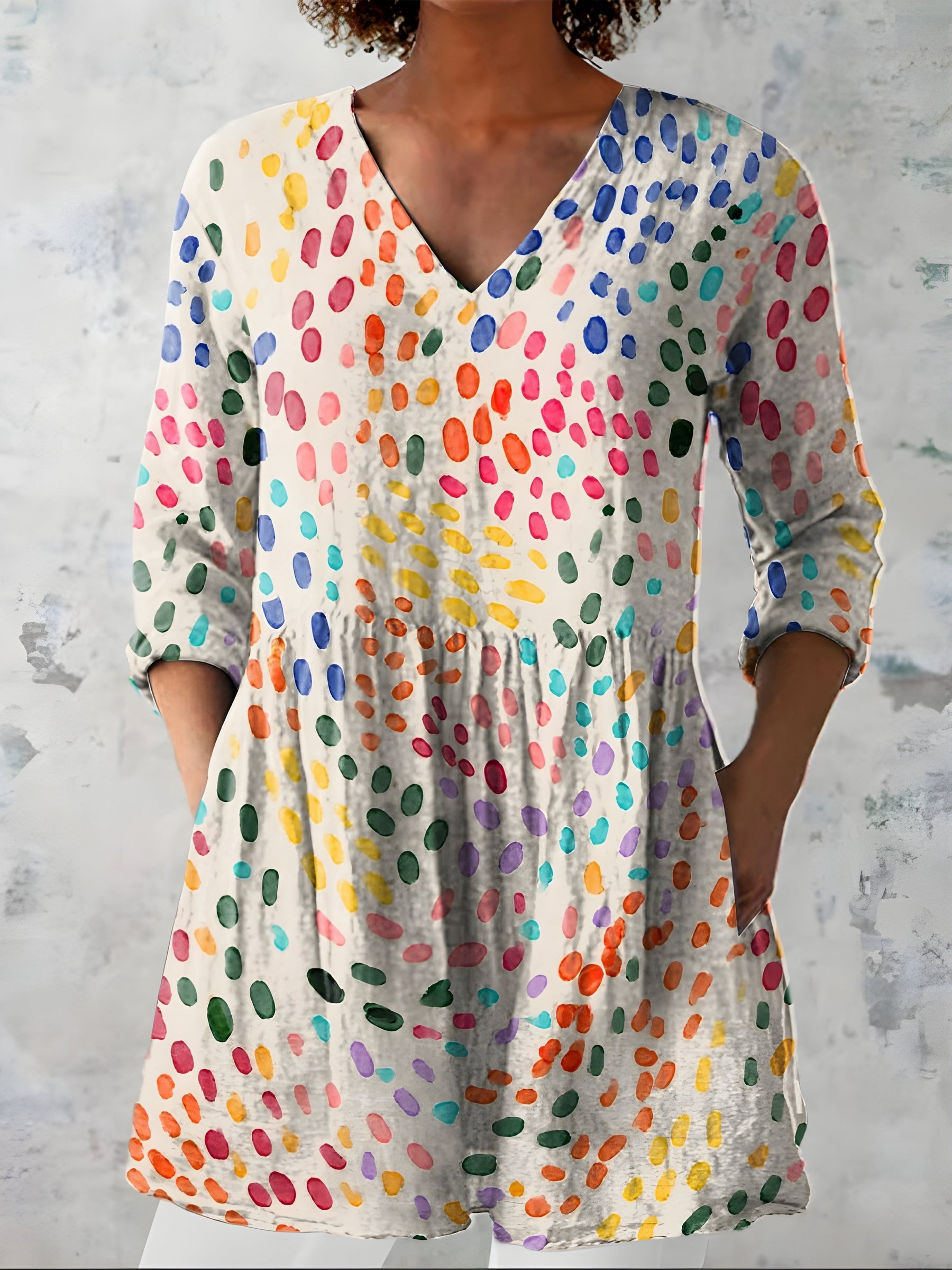 Everlee™ | Long Blouse with V-Neck
