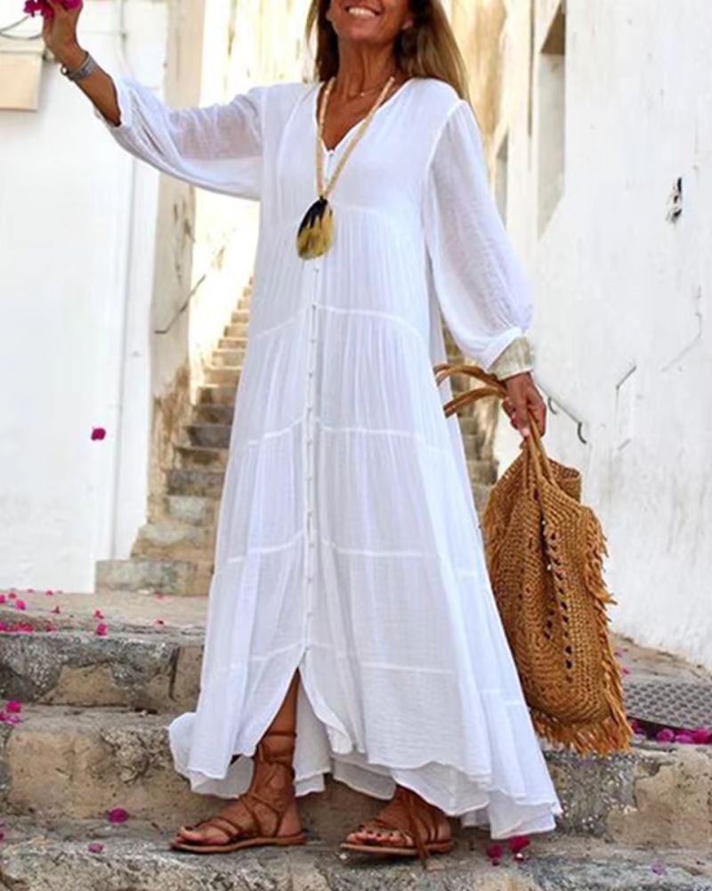 Vivian™ | Boho Linen Dress