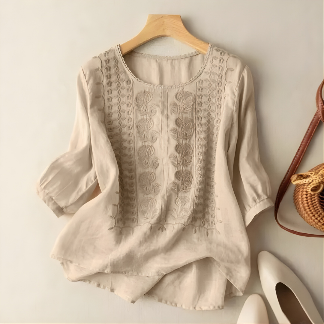 Violet™ | Embroidered Boho Blouse