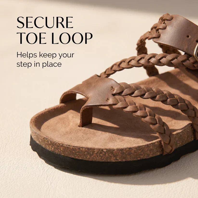 Leah™ | Braided Cork Comfort Sandals