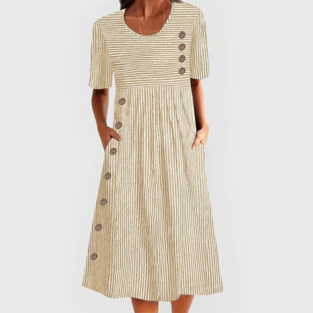 Jovie™ | Striped Midi Dress