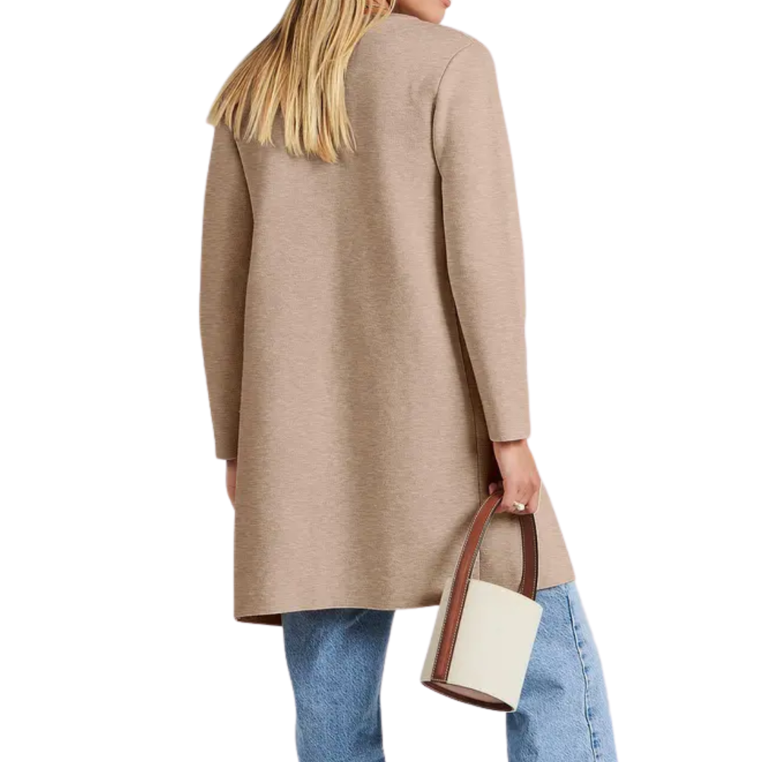 FREJА™ | – Cozy Lapel Open-Front Knit Cardigan