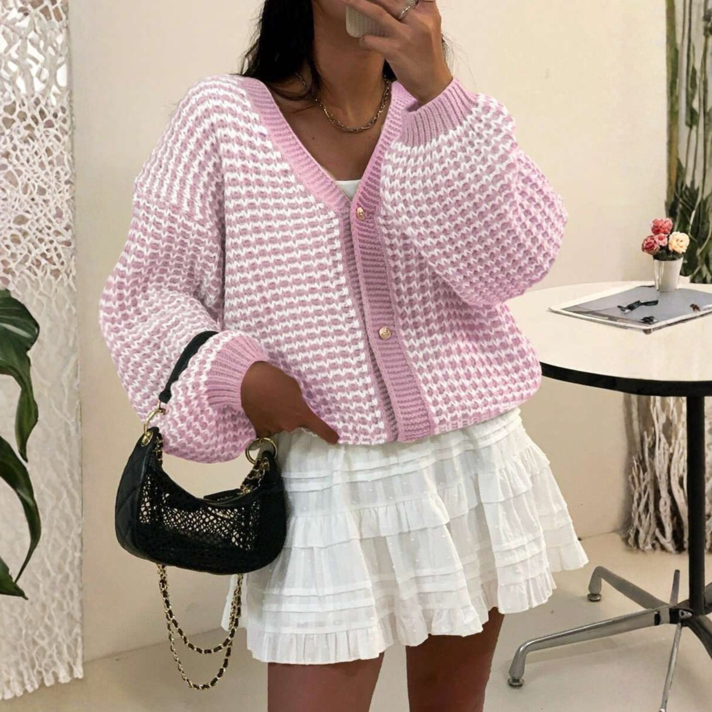 FINITY™ | - Comfy V-Neck Long Sleeve Sweater Cardigan