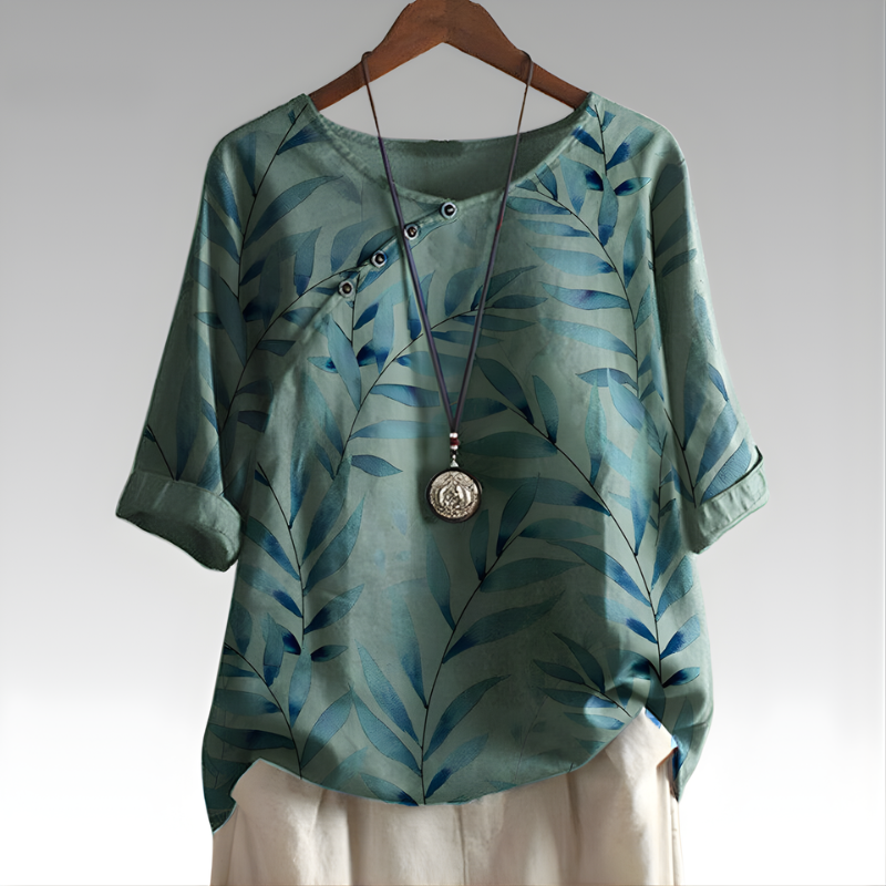 Lusette™ | Nature-Inspired Button Detail Top