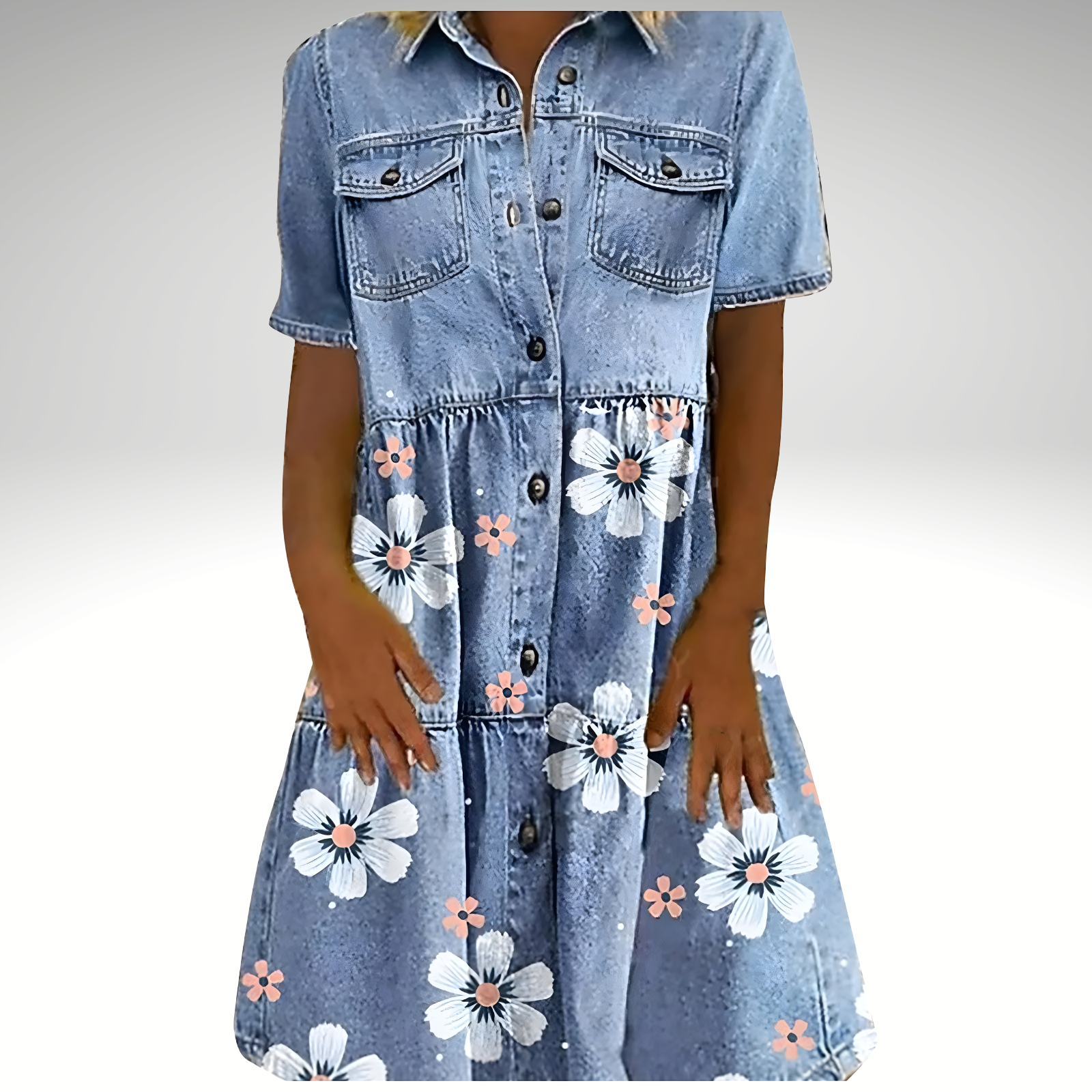 Maribel™ | Denim Flower Dress