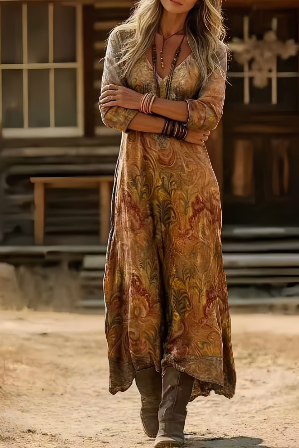 Valeria™ | Bohemian Floral Maxi Dress