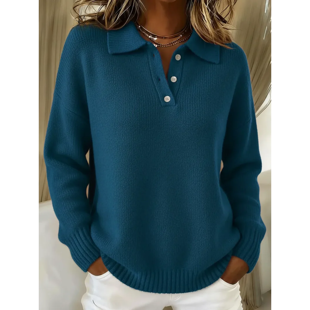 Avianna™ | Collared Button Knit Sweater
