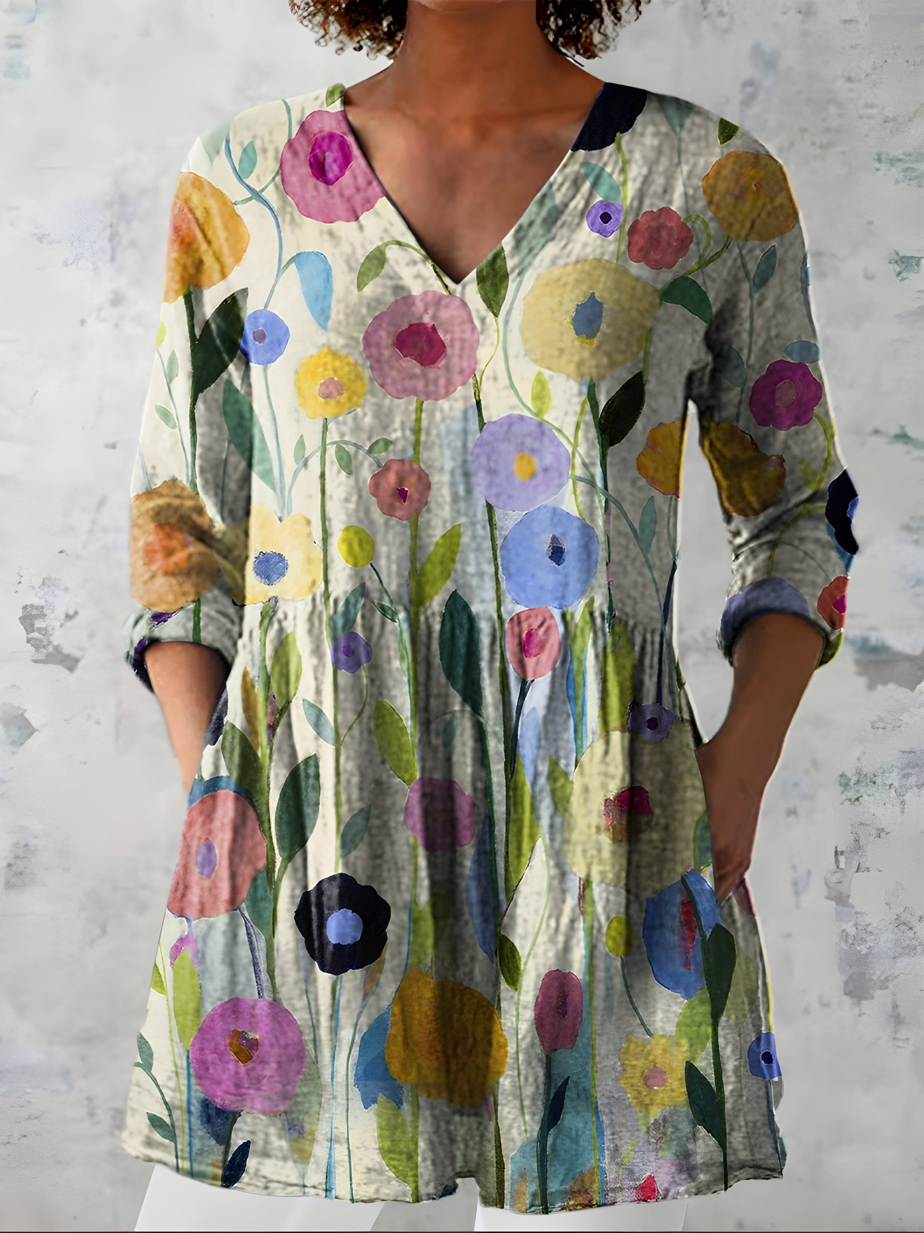 Nellie™ | Long Blouse with V-Neck