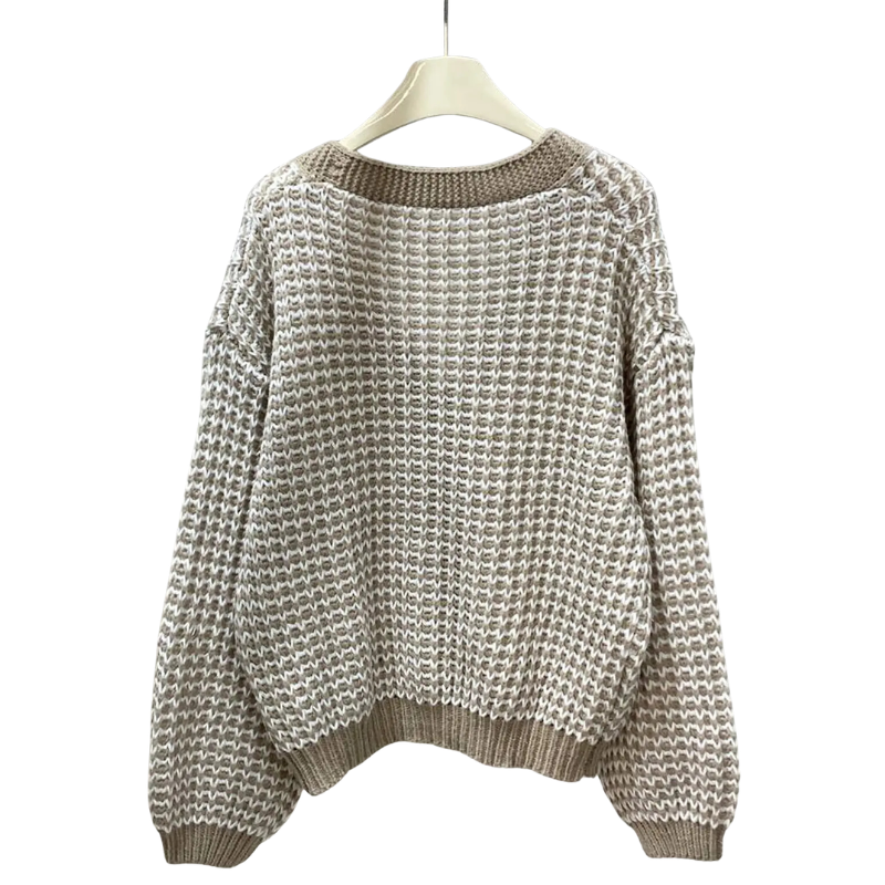 MADIE™ | – Cozy Colorblock Button Cardigan Sweater