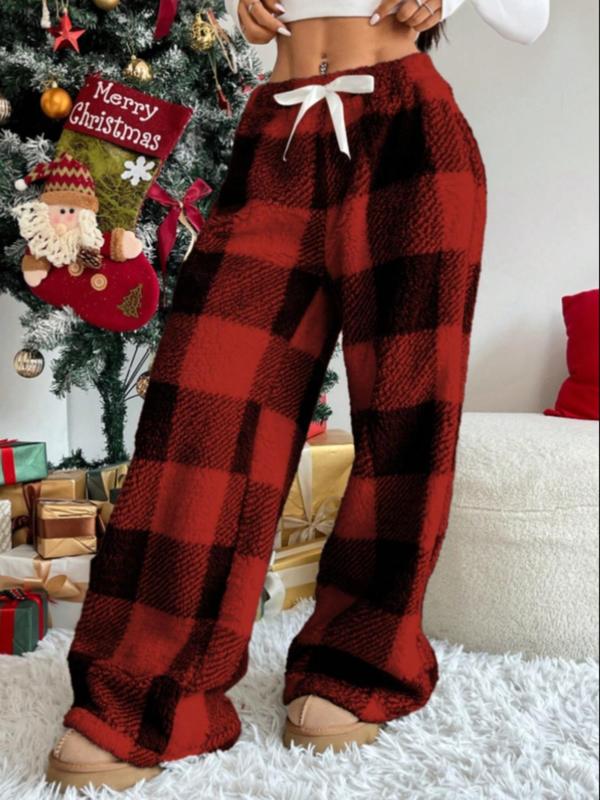 AMBER™ | - Comfortable Plaid Straight Pants for Cold Weather Wear
