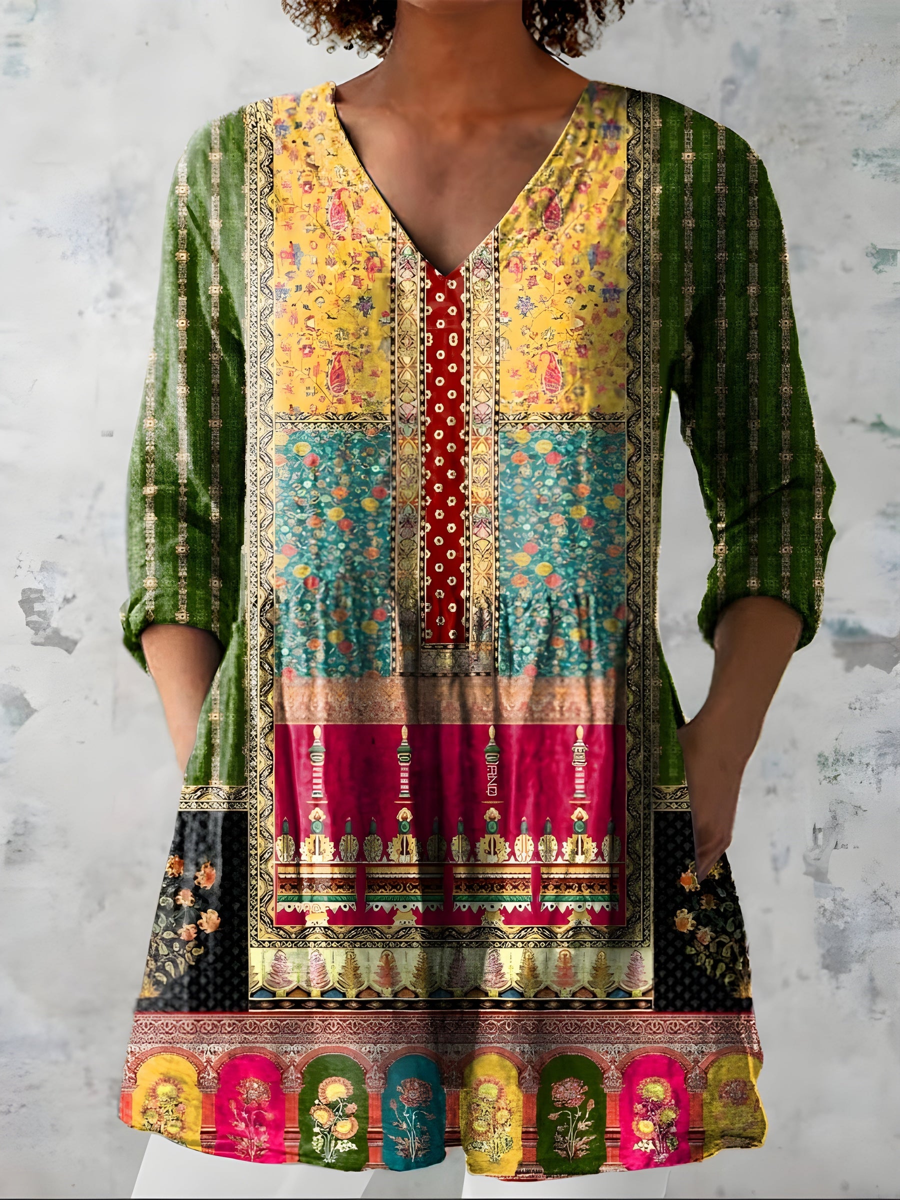 Melody™ | Long Blouse with V-Neck