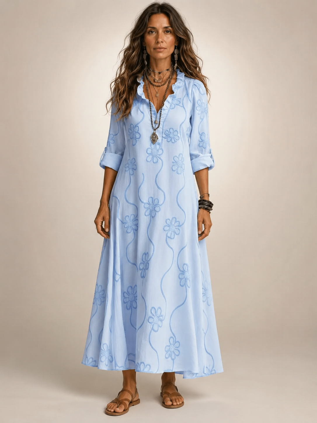 Cordelia™ | Floral Flow Maxi Dress