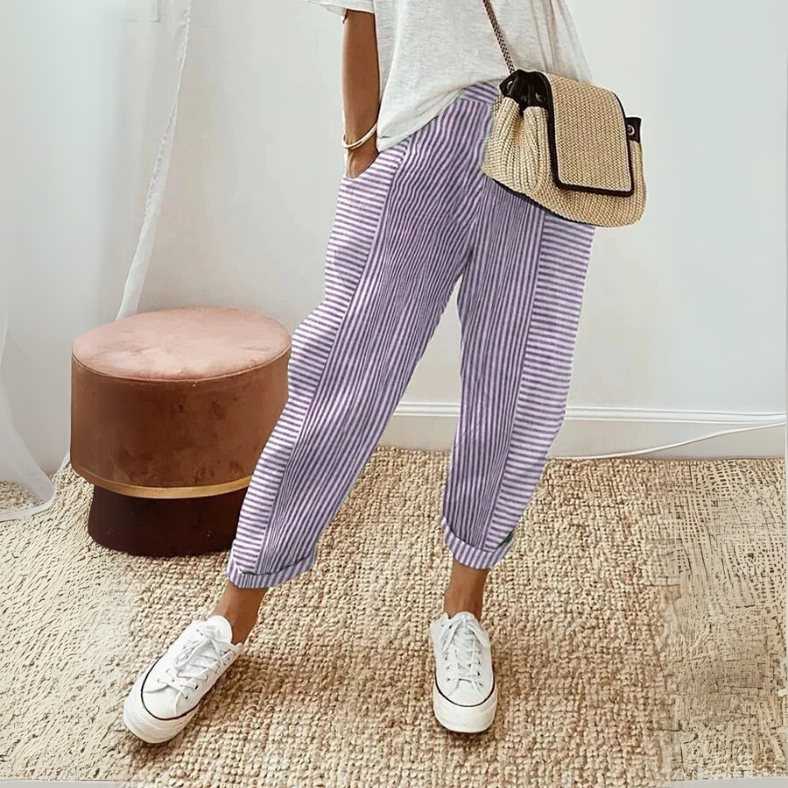 FLORIANE™ | - Relaxed Boho Stripe Pants